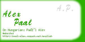 alex paal business card